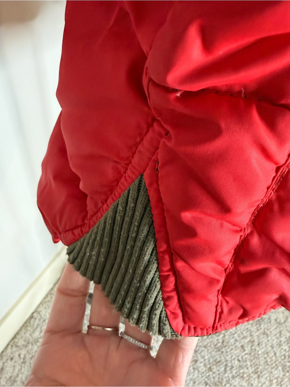 PIONEER SPORTSWEAR Vintage 70s Union Made Reversible Down Filled Puff Vest Small - Picture 5 of 15
